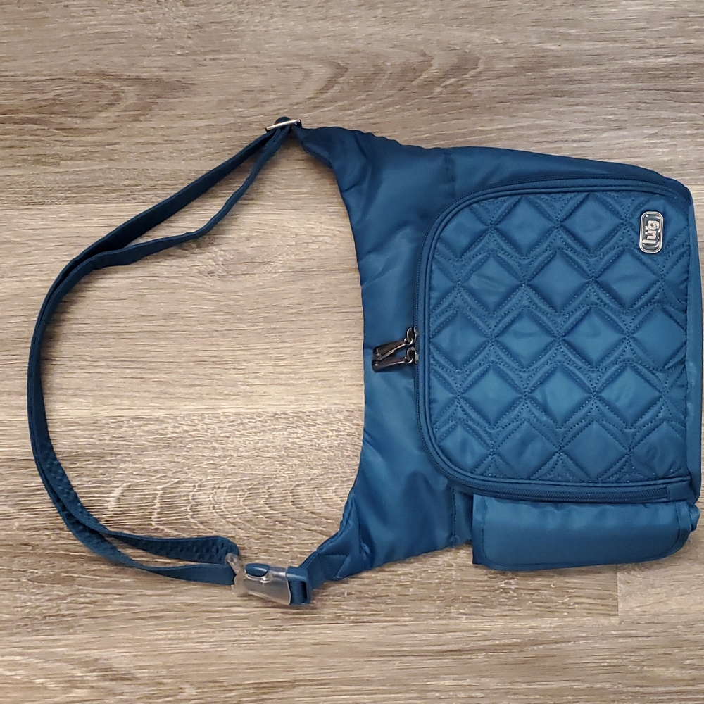 Lug Sidecar crossbody bag/waist pack in ocean blue EUC